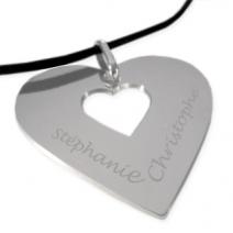 Pendentif grand coeur ajouré