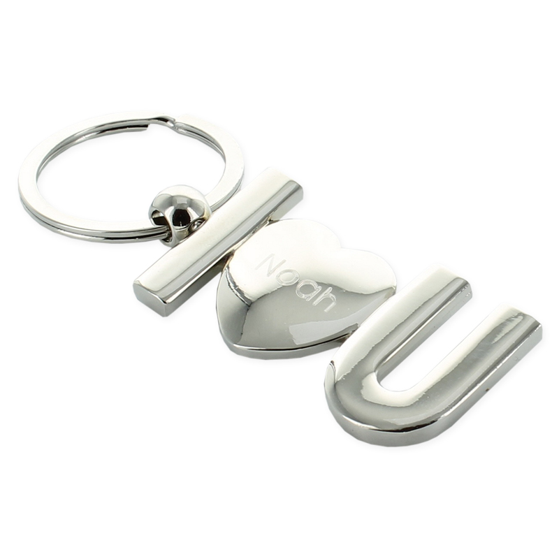 porte-clés I love U personnalisé