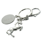 Porte-clés cheval médaille gravée