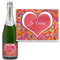 Champagne Fête des Amoureux personnalisé