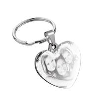 Porte-clés coeur photo gravé