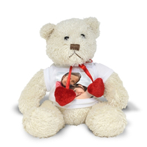 Peluche photo personnalisée ours blanc