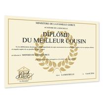 Diplôme de lauréat personnalisé