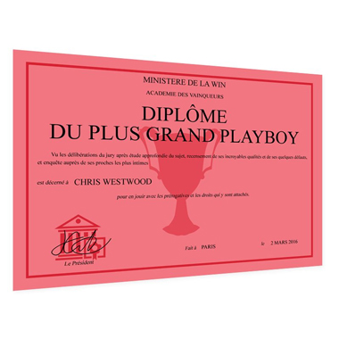 Diplôme de lauréat personnalisé rouge