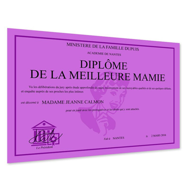 Diplôme de lauréat personnalisé violet