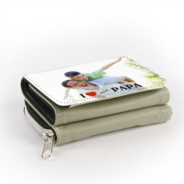 Portefeuille photo papa beige