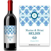 Bouteille de vin style baroque personnalisée