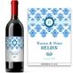 Bouteille de bordeaux style baroque