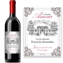 Bouteille de vin Amour personnalisée