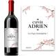 Bouteille de bordeaux avec étiquette japonisante