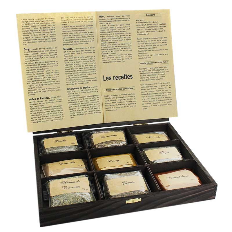 Coffret 9 épices et livre de recettes