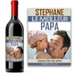 Bouteille de vin avec étiquette personnalisée papa