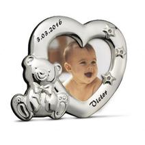 Cadre photo ourson coeur personnalisé