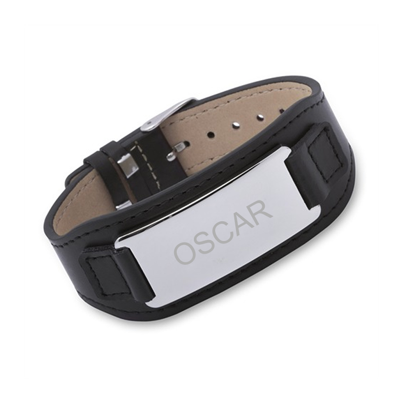 bracelet cuir homme noir