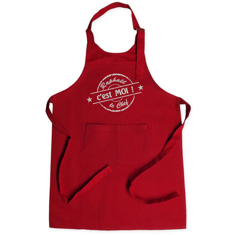 Tablier original enfant à broder rouge