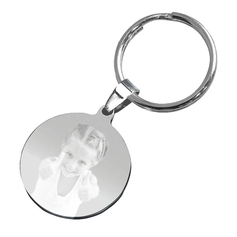 Porte-clés rond photo personnalisé