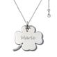 Pendentif trèfle gravé chaîne