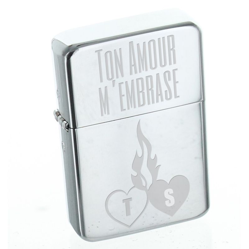 Briquet Star Love gravé 