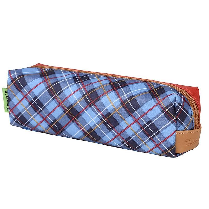 Trousse Tann's rouge tartan brodée 