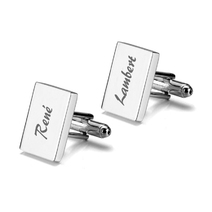 Boutons de manchette chromé personnalisés