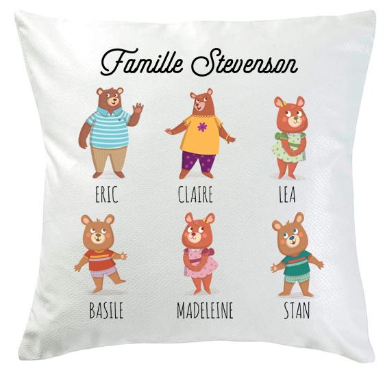 Coussin My Family Bear 6 ours