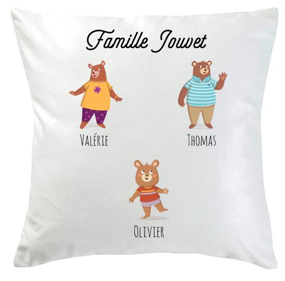 Coussin My Family Bear 3 ours
