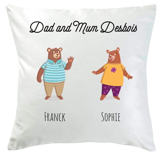 Coussin My Family Bear 2 ours