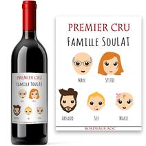 Bouteille de vin My Family personnalisée