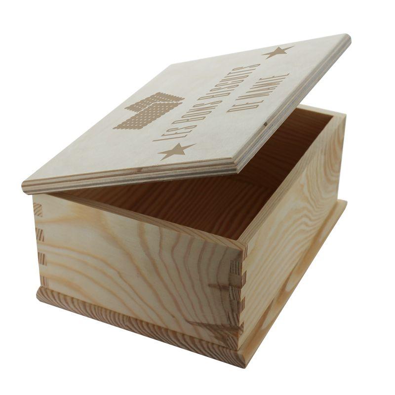Boite en bois à sucre ou biscuit