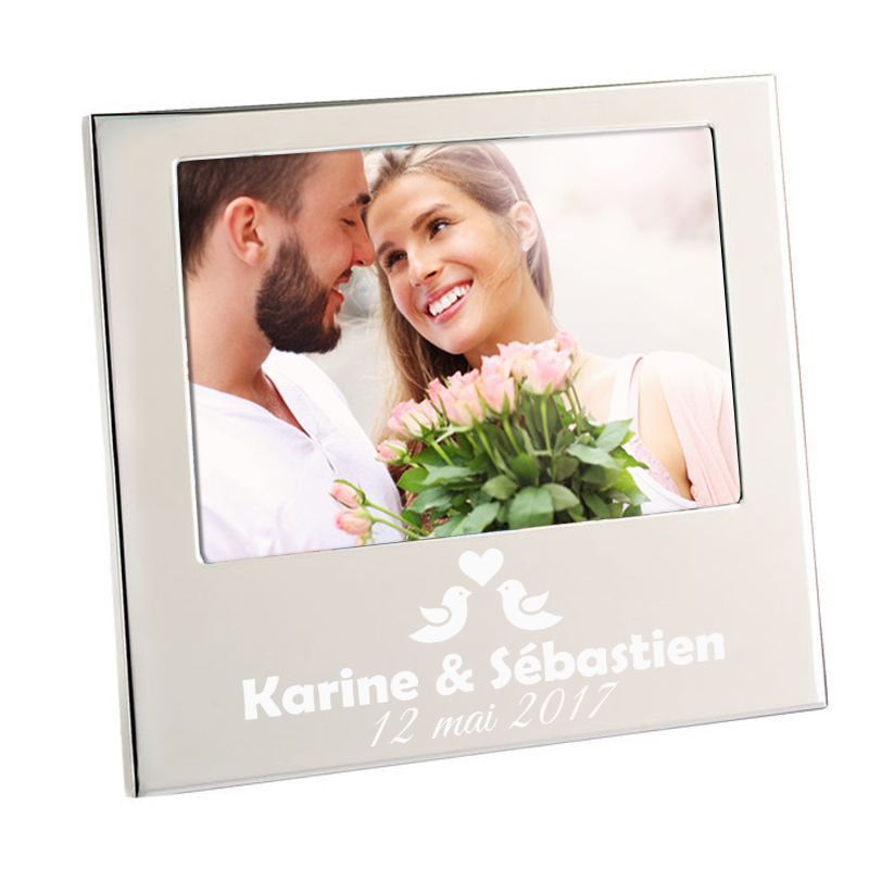 Cadre de mariage prénom à graver 