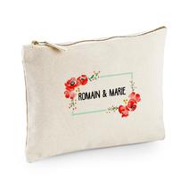 Pochette cadre fleuri aquarelle personnalisée