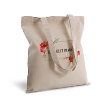 Tote bag cadre fleuri aquarelle personnalisé 