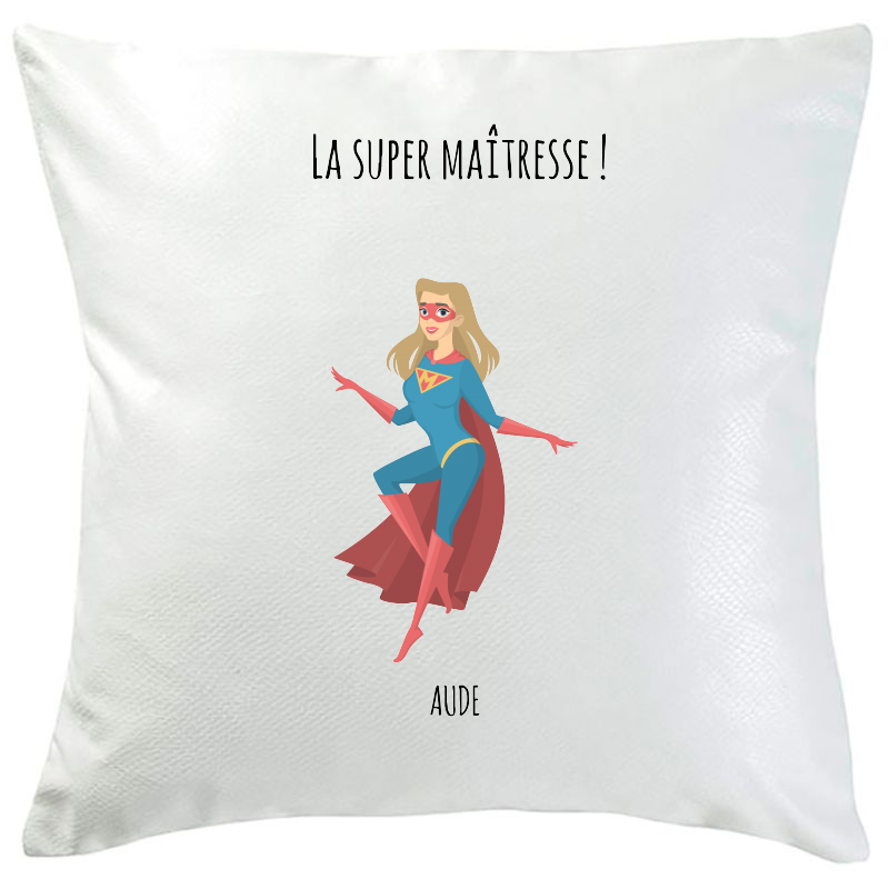 Coussin super maîtresse personnalisé