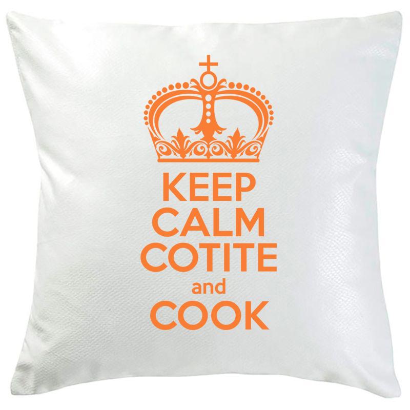 Coussin Keep Calm personnalisé orange