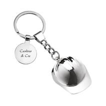 Porte-clés casque de chantier gravé