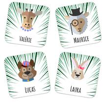 Sous-verre My Family Zoo
