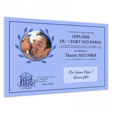 Diplôme photo personnalisé papa