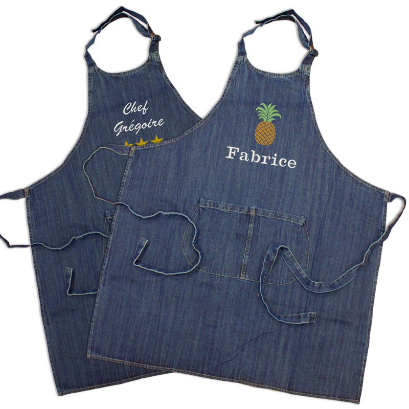 Tablier denim personnalisé