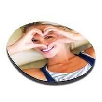 Tapis de souris rond photo personnalisé