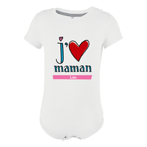 Body personnalisé J'aime mes parents