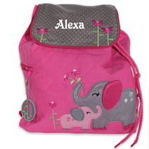 Sac à dos éléphant rose personnalisé