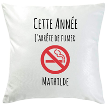 Coussin personnalisé bonnes résolutions