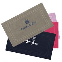 Tapis de bain rectangulaire brodé