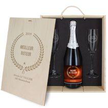 Caisse Champagne 3 pièces gravée Récompense