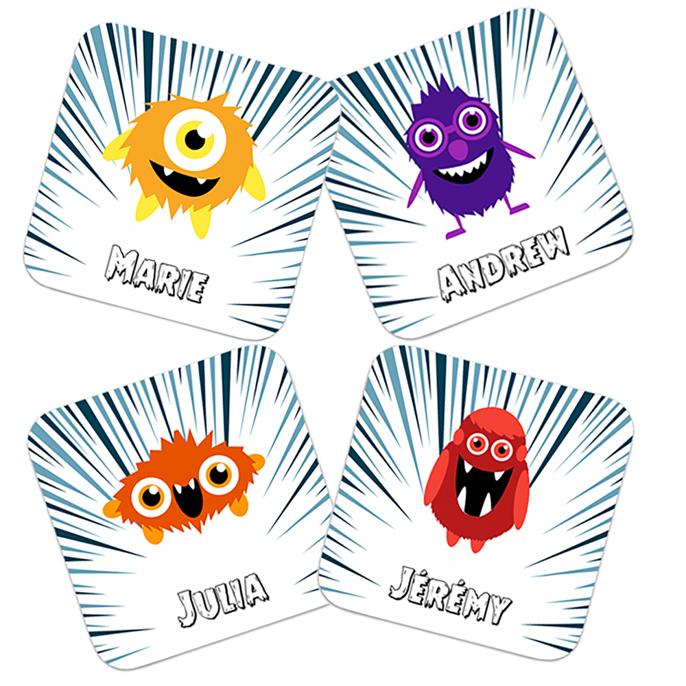 Sous-verre personnalisé My Family Monster 