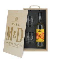 Caisse whisky multi-pièces gravée Initiales