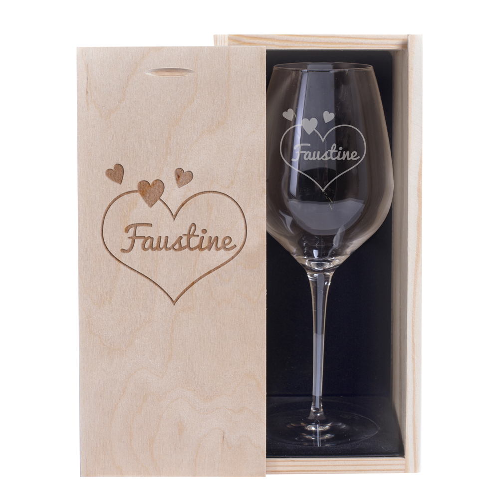 Verre à vin personnalisé Saint Valentin