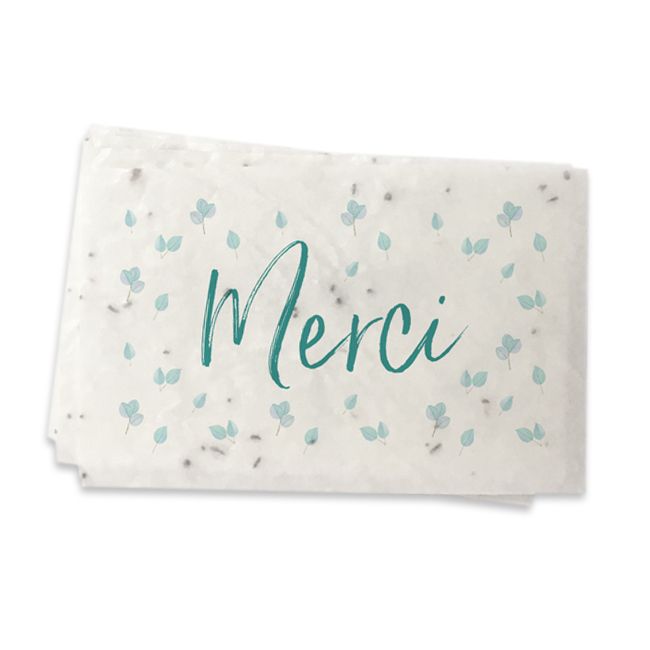 Carte Merci biodégradable à faire pousser