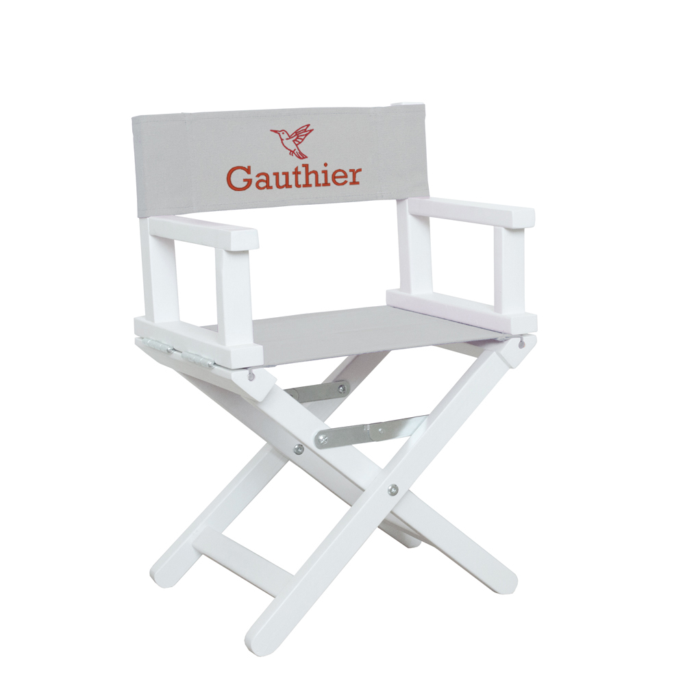 Fauteuil de réalisateur bébé motif et prénom brodé 