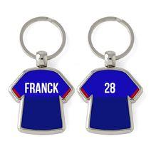 Porte-clés Maillot de foot multicolore prénom